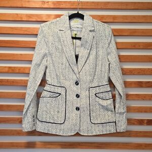 Carol Anderson White Textured Blazer Size 6